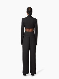 PANTALONS LARGES EN GABARDINE DE LAINE