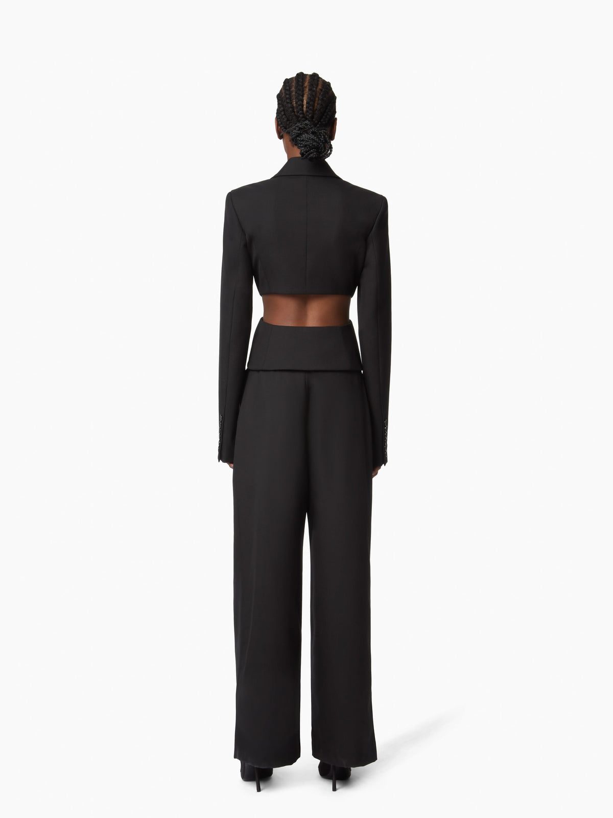 PANTALONS LARGES EN GABARDINE DE LAINE