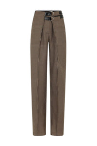 Pantalon à motif en laine - Pied De Poule & Green