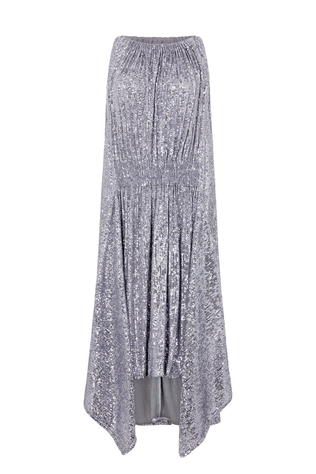 Robe midi à sequins - Silver
