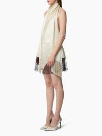 HAUT À COL HALTER AVEC ÉCHARPE EN SATIN
