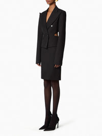 VESTE OUVERTE EN GABARDINE DE LAINE