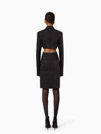 VESTE OUVERTE EN GABARDINE DE LAINE