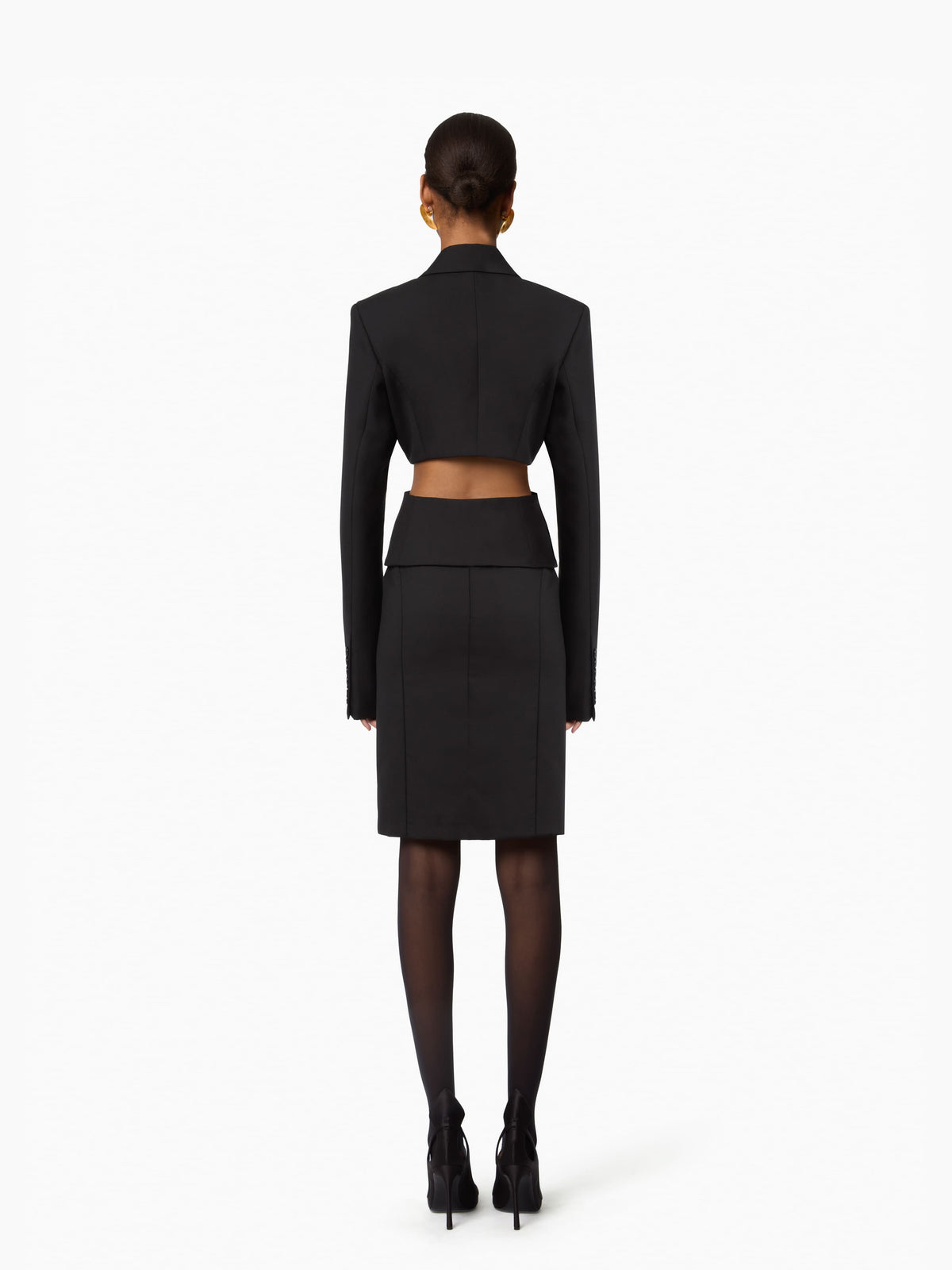 VESTE OUVERTE EN GABARDINE DE LAINE