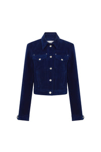 Trucker jacket in velvet