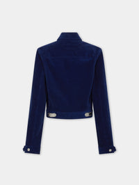 Trucker jacket in velvet