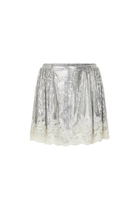 Jupe courte brillante - Silver