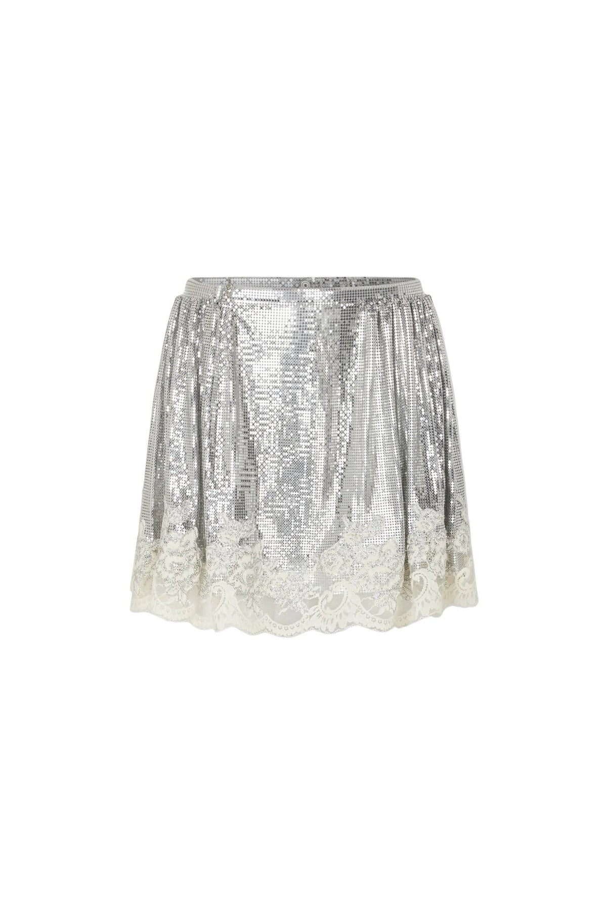 Jupe courte brillante - Silver