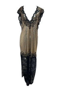 Robe longue en mesh - Light Yellow Gold