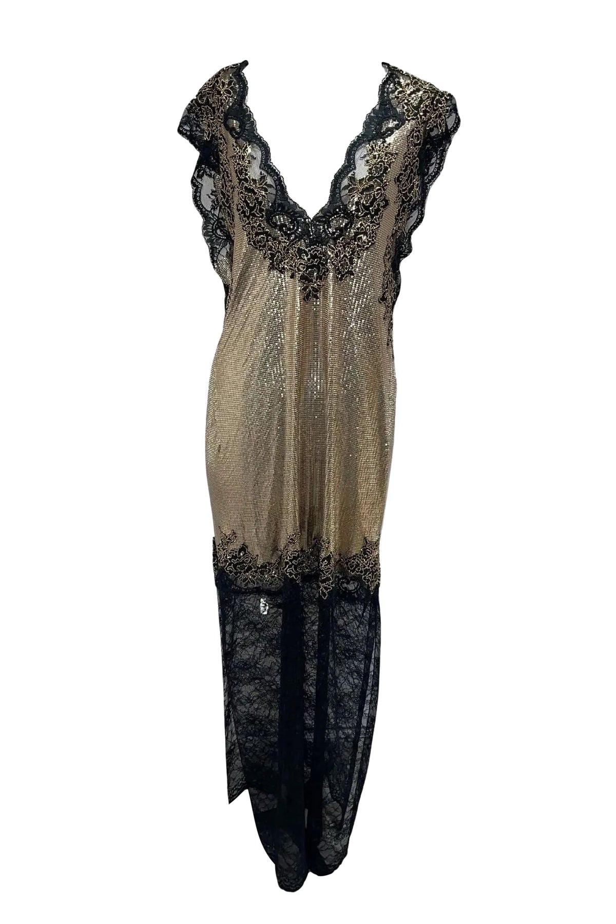 Robe longue en mesh - Light Yellow Gold