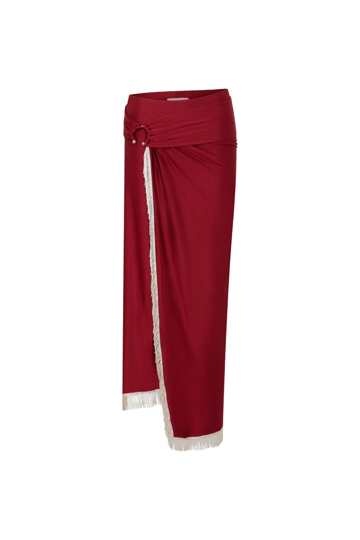 Draped midi skirt in jersey