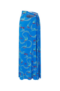 Jupe longue imprimé Hawai - Hawai Graphic Blue & Bur
