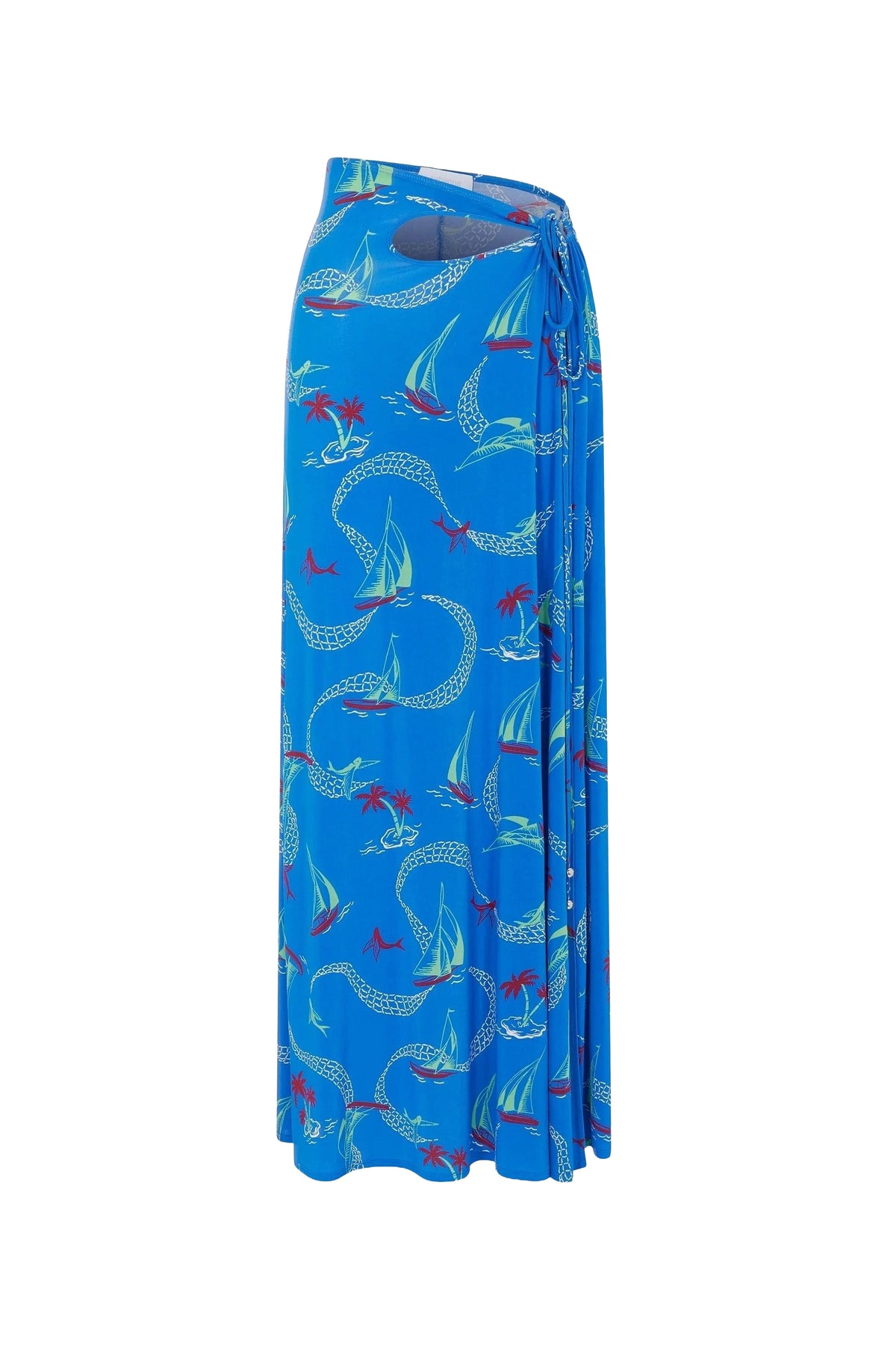 Jupe longue imprimé Hawai - Hawai Graphic Blue & Bur