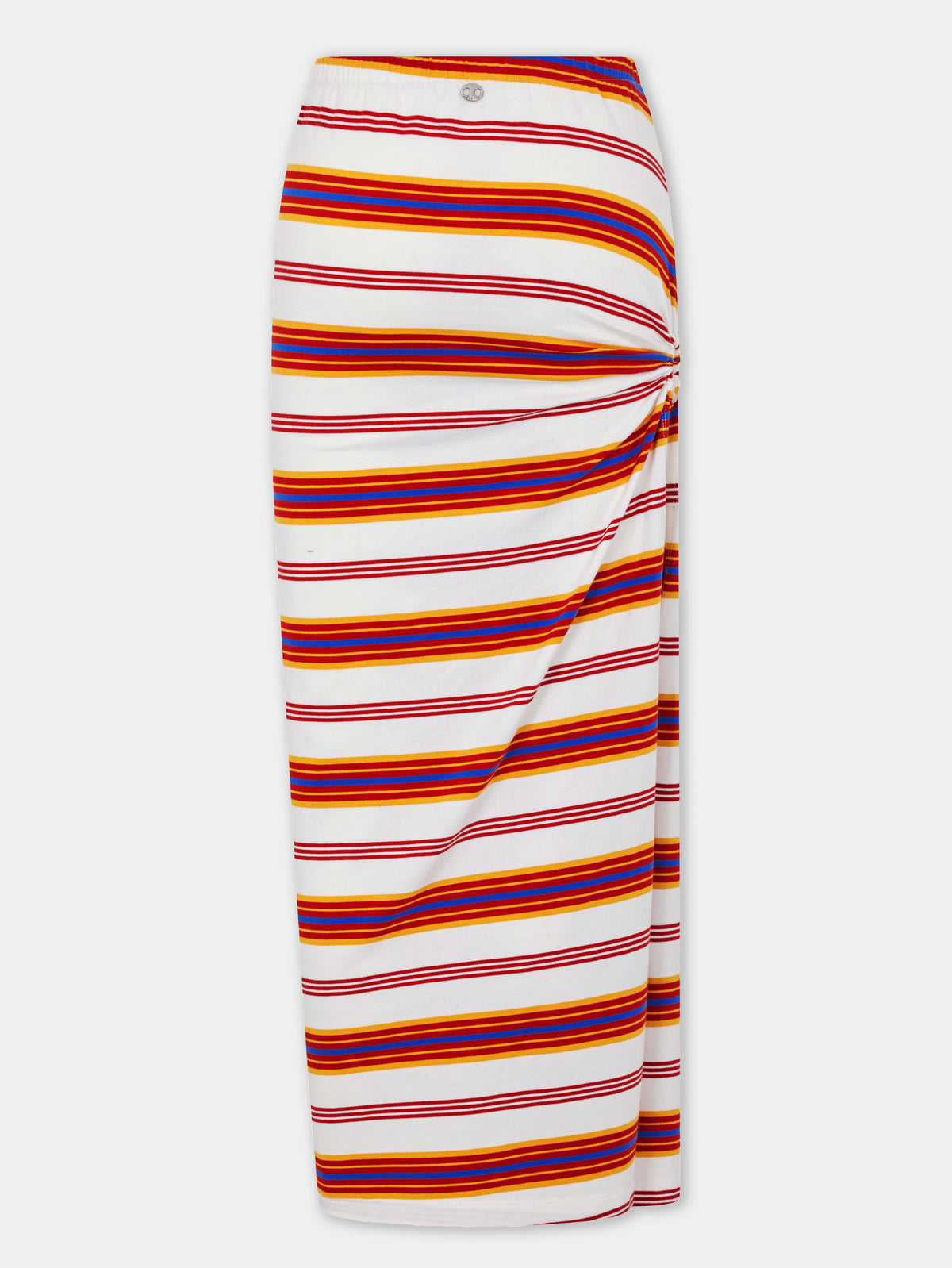 Draped long skirt in jersey