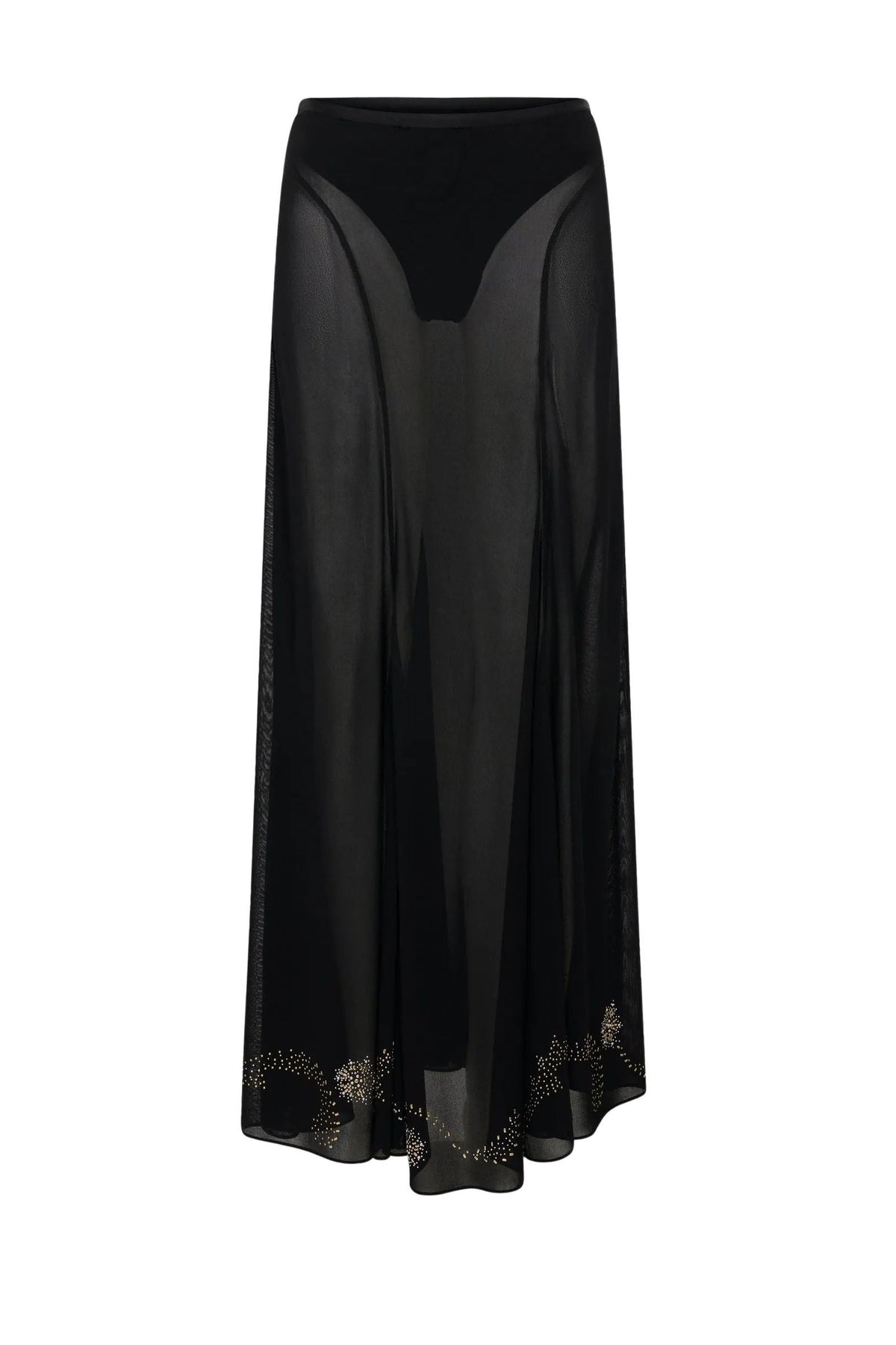 Jupe longue  transparente - Black