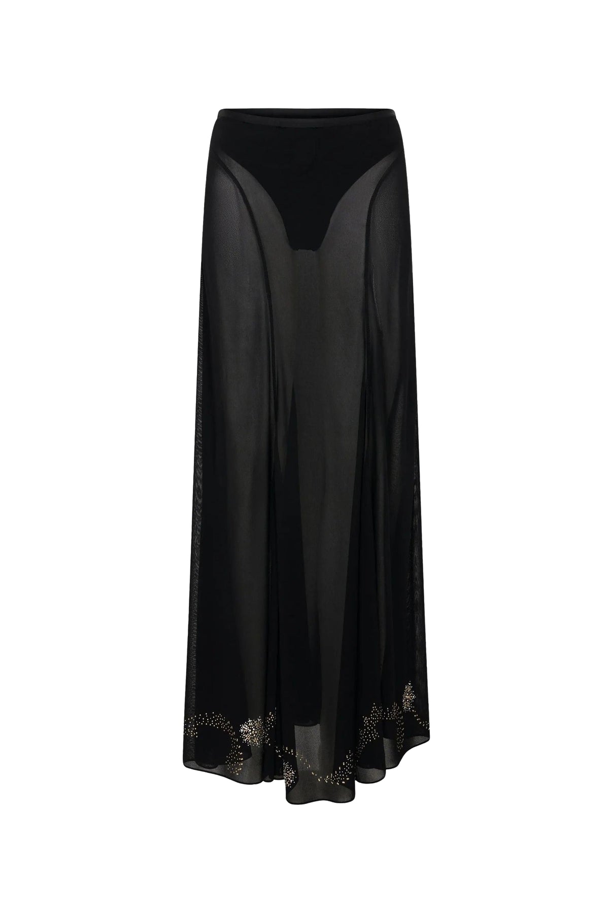 Jupe longue transparente - Black