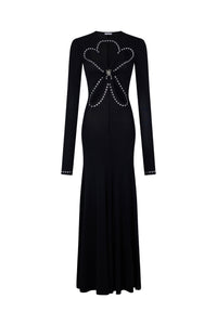 Second-skin long dress in jersey