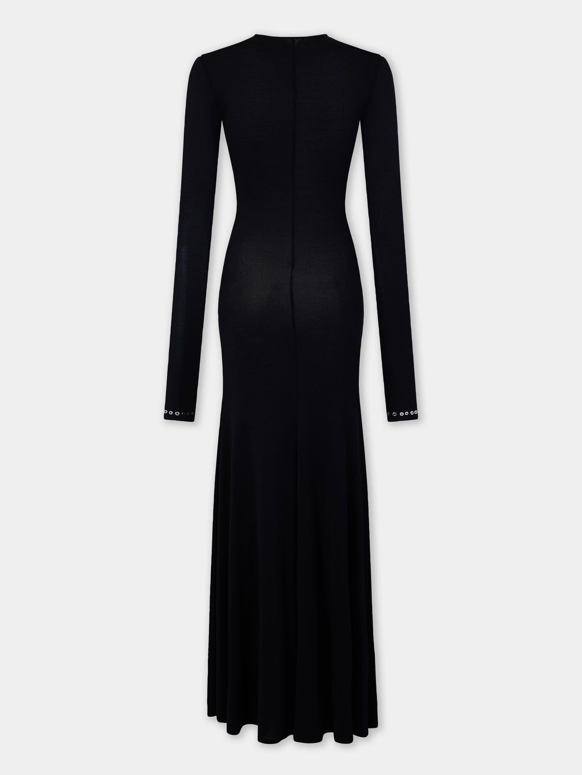 Second-skin long dress in jersey