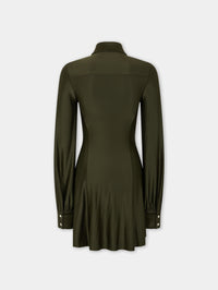 Draped mini dress in jersey
