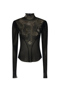 Top à manches longues en jersey - Black