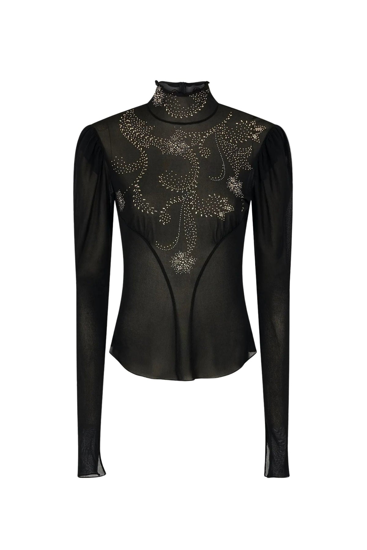 Top à manches longues en jersey - Black