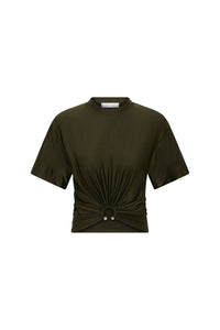 Cropped t-shirt in jersey