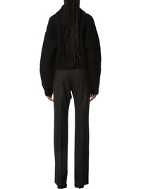 Knitted wool cardigan - Black
