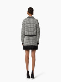 MINI-JUPE JACQUARD TRICOTÉE EFFET TWEED