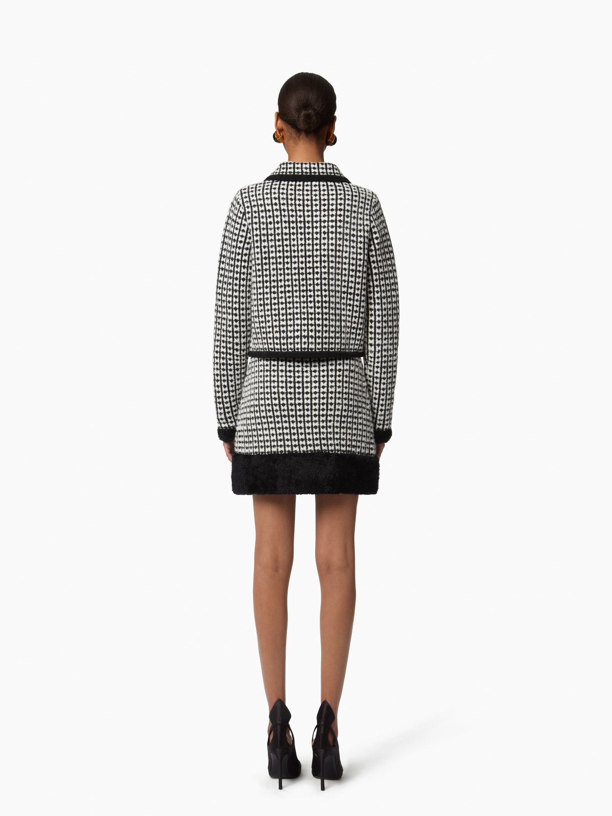 MINI-JUPE JACQUARD TRICOTÉE EFFET TWEED