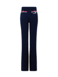 Flare trousers in terry jersey