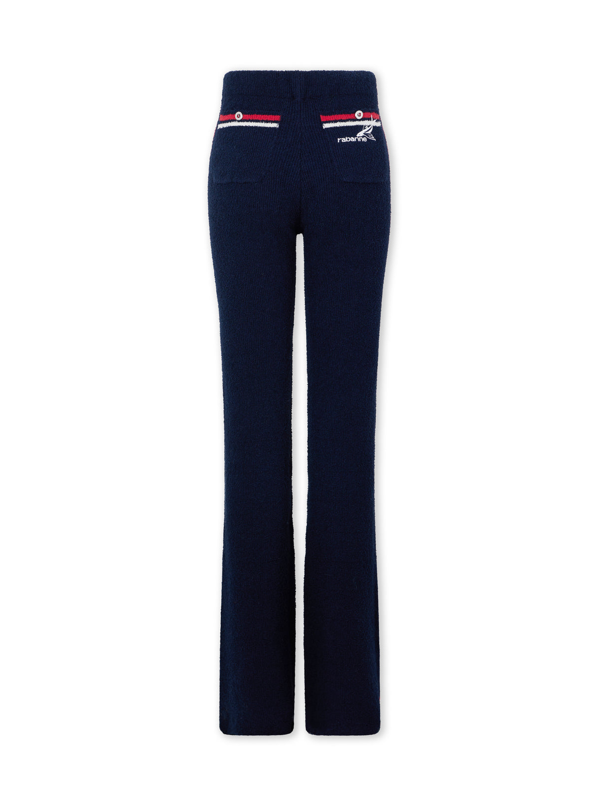 Flare trousers in terry jersey