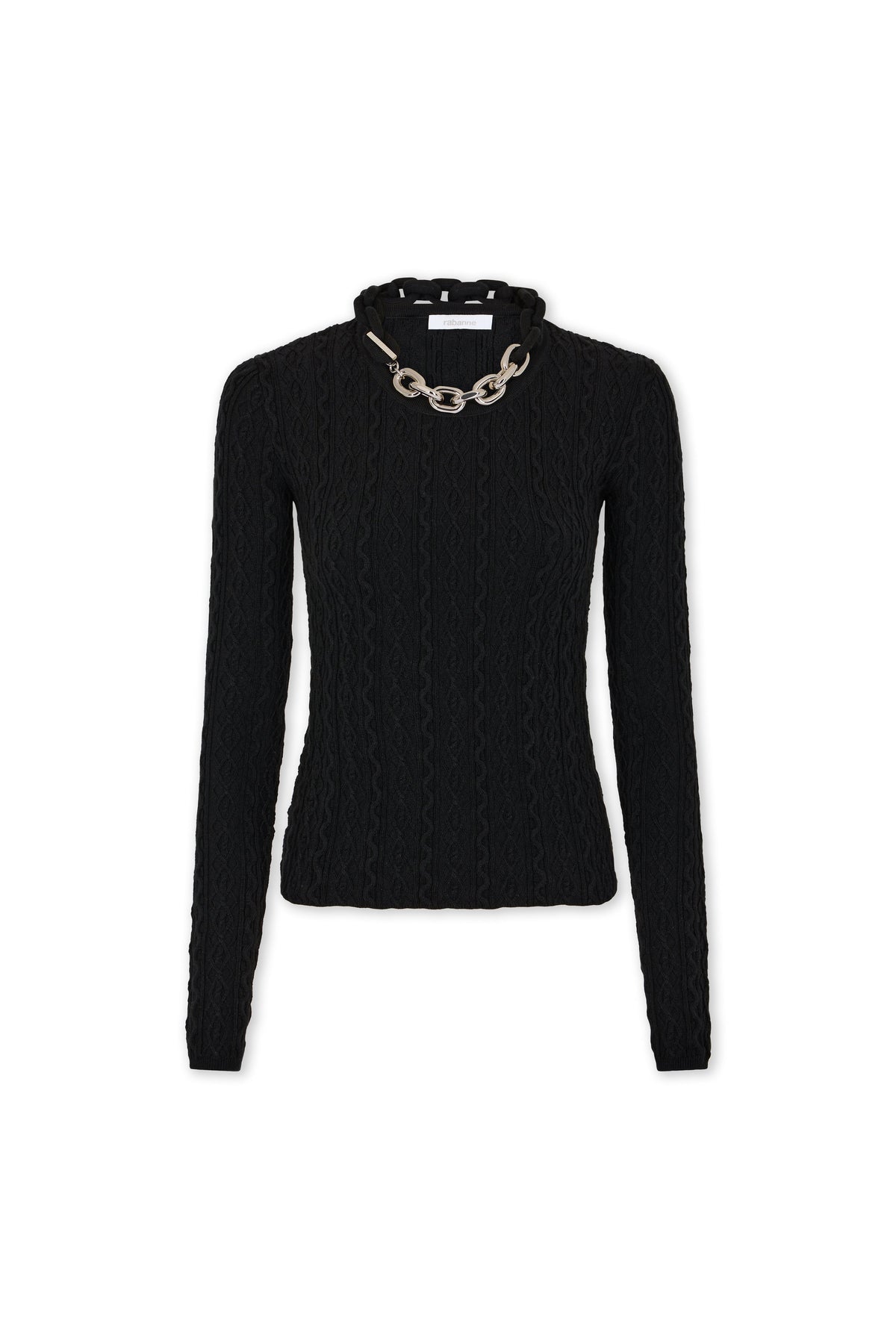 Black sweater in wool