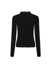Black sweater in wool