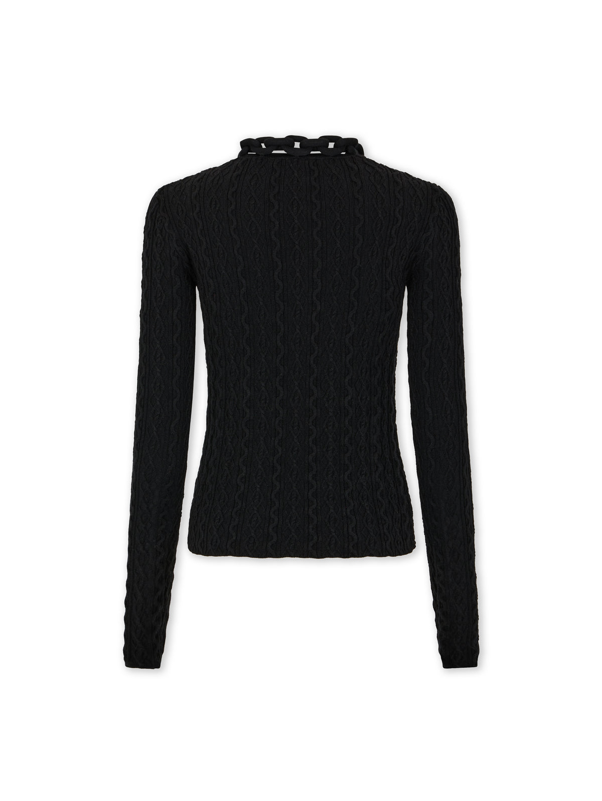Black sweater in wool