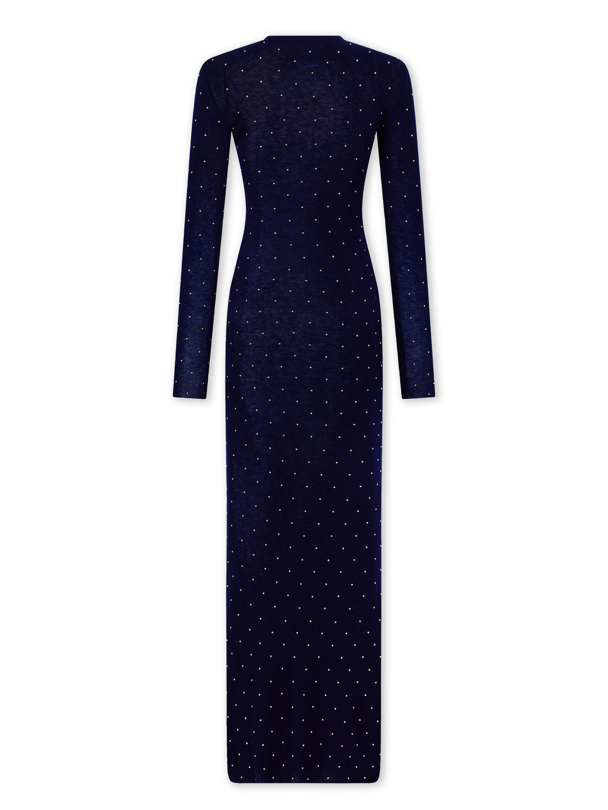 Long second-skin dress in wool