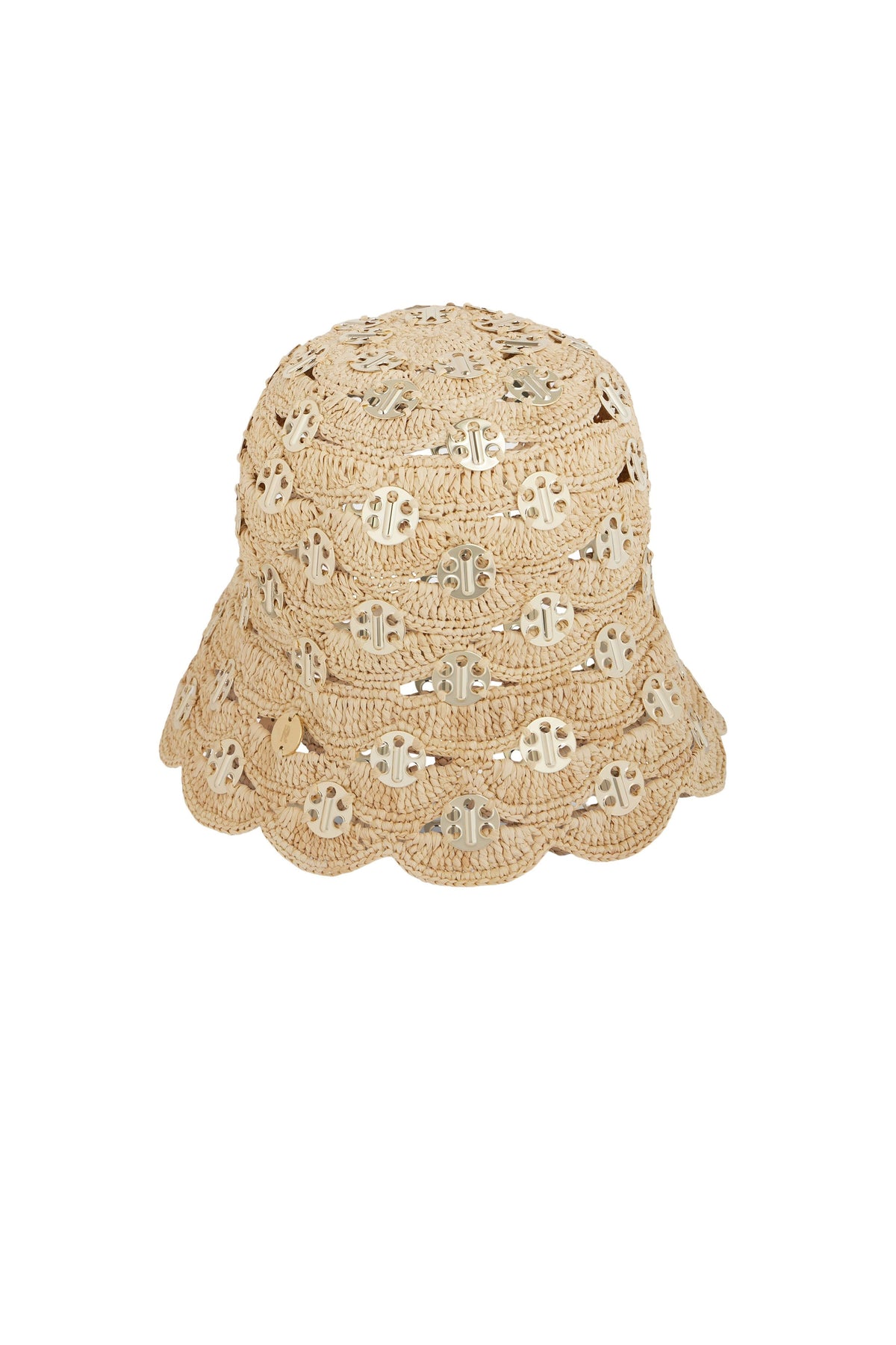 Beige bob in raffia
