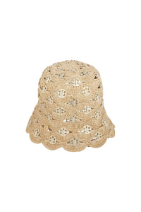 Beige bob in raffia