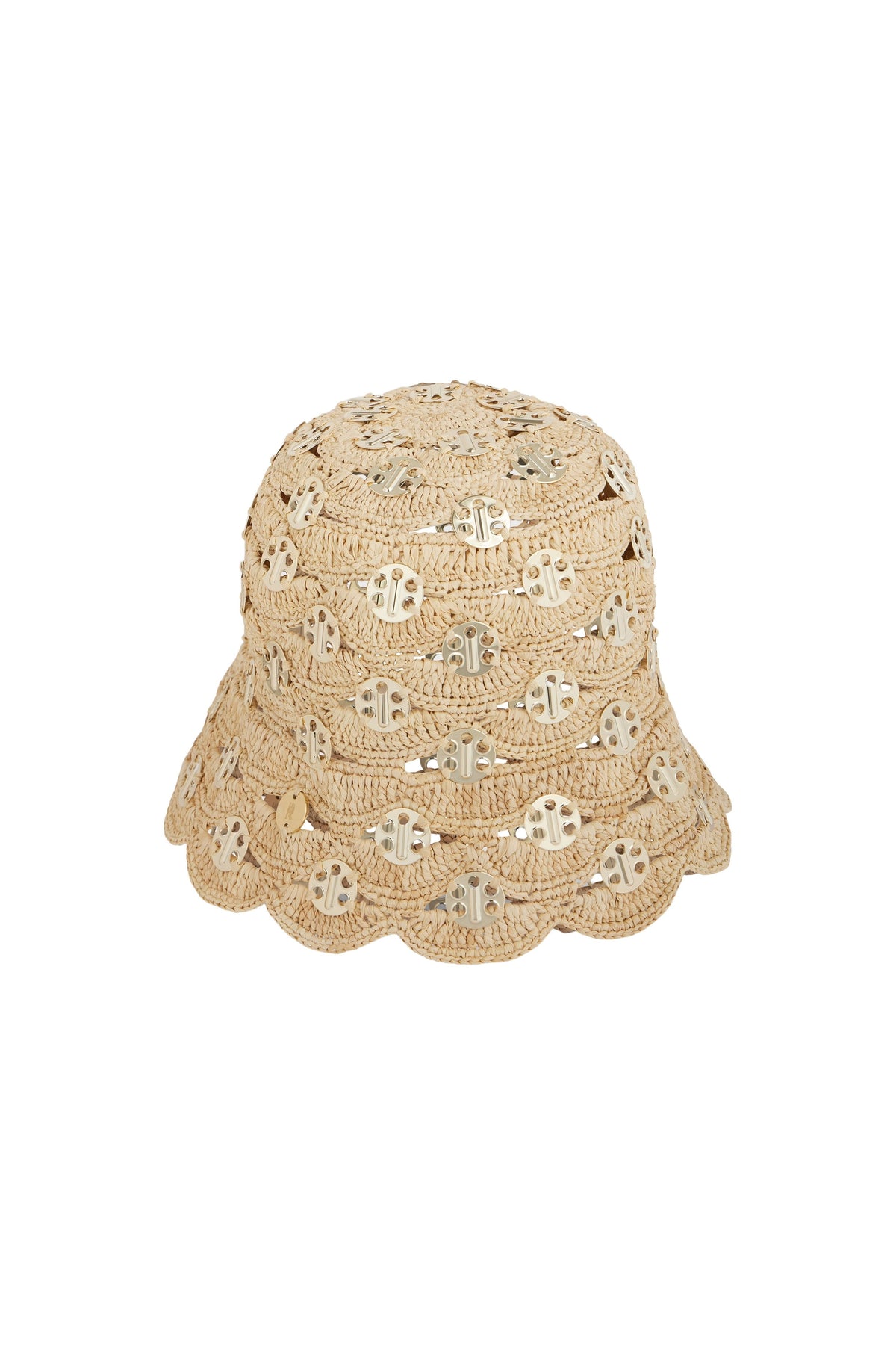 Beige bob in raffia