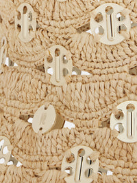 Beige bob in raffia