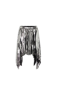 Mini-jupe satin et dentelle - Black