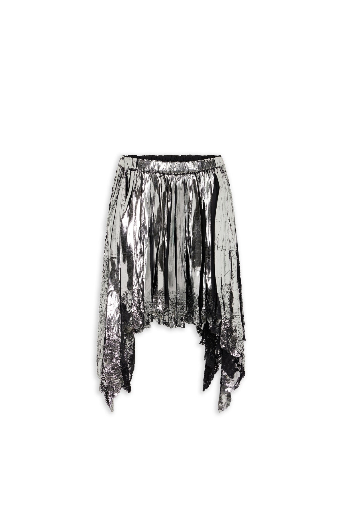 Mini-jupe satin et dentelle - Black