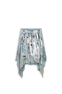 Mini-jupe satin et dentelle - Acqua