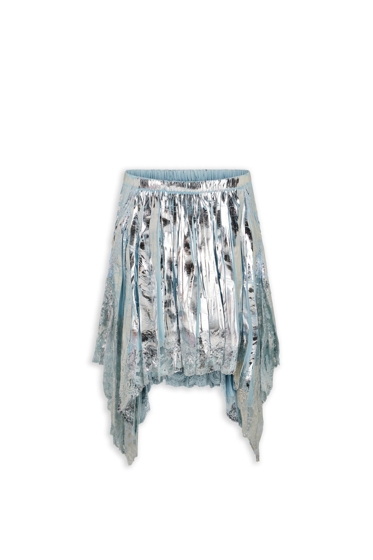 Mini-jupe satin et dentelle - Acqua