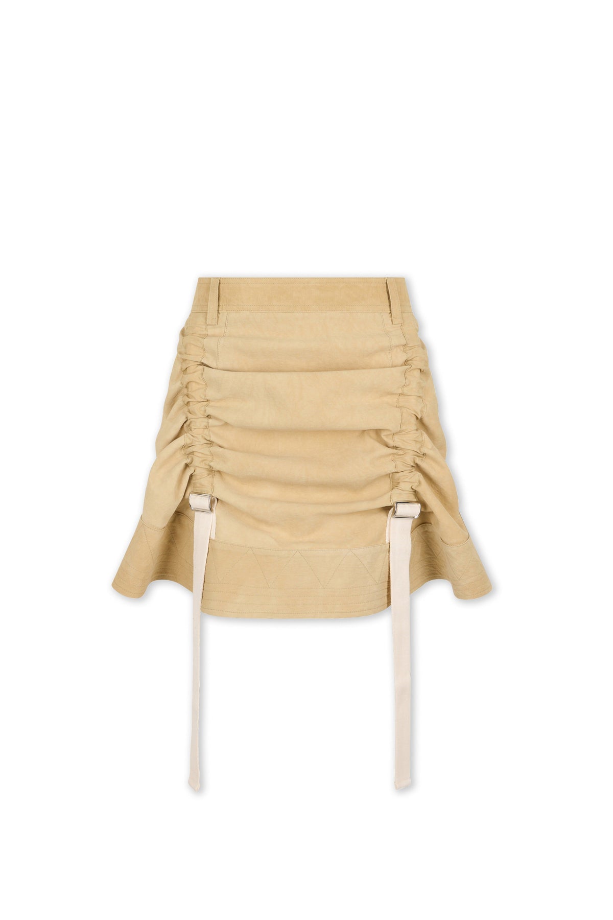 Jupe parachute en twill ocre - Ochre