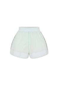 Short courte à liseré - Stripes Green & White