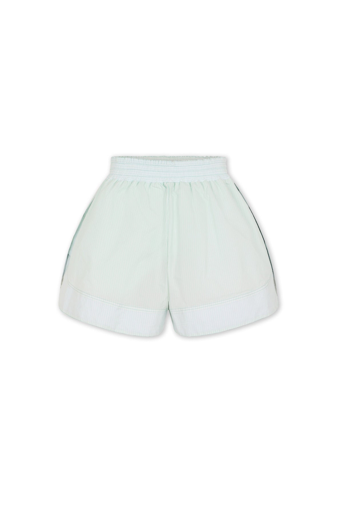 Short courte à liseré - Stripes Green & White