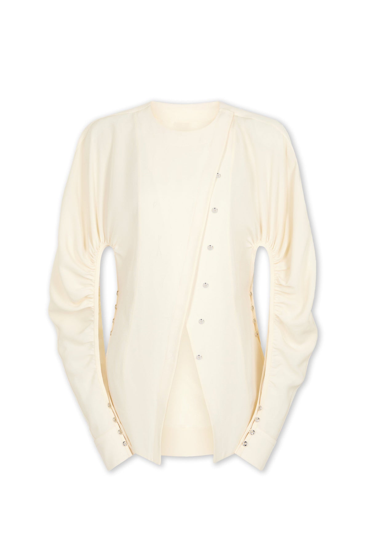 Blouse à manches longue asymétrique - Cream