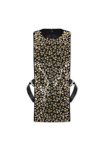 Plastron brodé en laine - Black