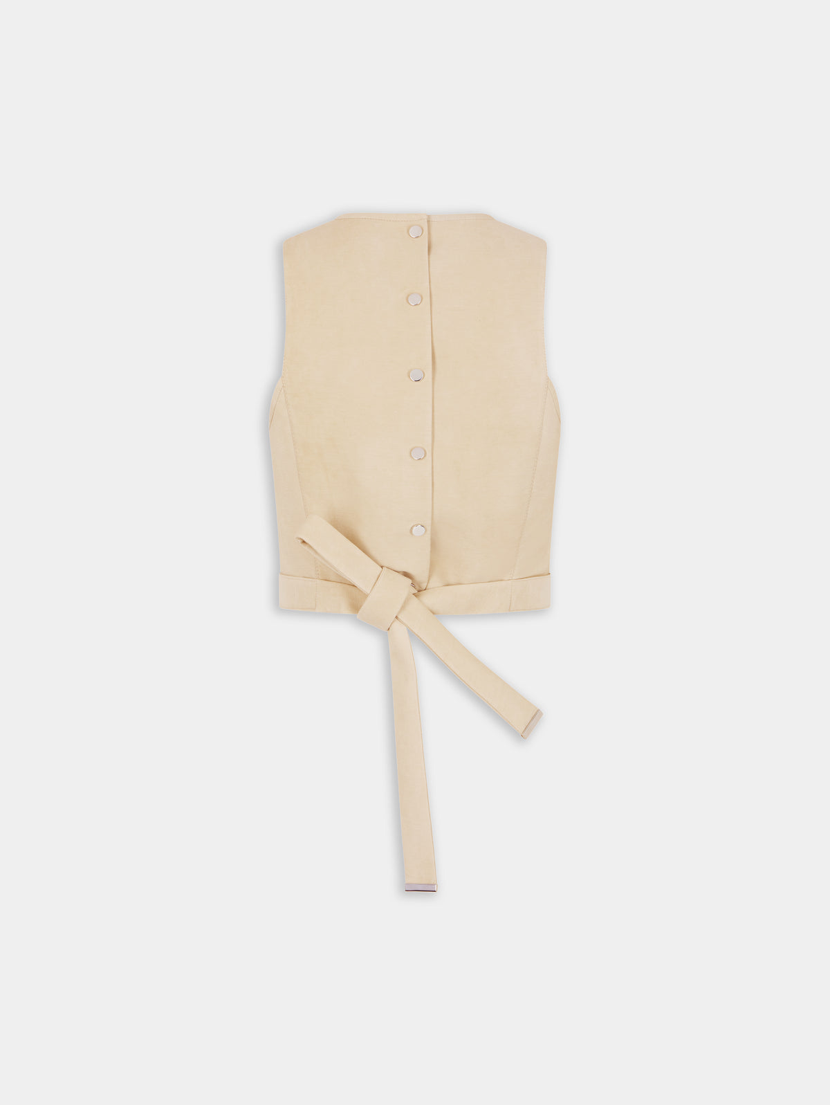 OCHRE CROP TOP IN VISCOSE TWILL