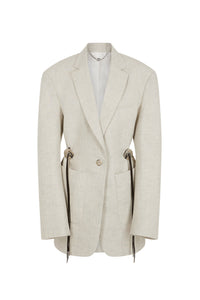 Veste de tailleur ceinturé - Mix Grey